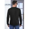 imageArachampampCloz Mens Wool Blend Loose Fit Sweater Ultra Soft 2025 Spring Bottoming Crewneck Fashion PulloverLblack