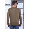 imageArachampampCloz Mens Wool Blend Loose Fit Sweater Ultra Soft 2025 Spring Bottoming Crewneck Fashion PulloverLcoffee