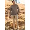 imageArachampampCloz Mens Wool Blend Loose Fit Sweater Ultra Soft 2025 Spring Bottoming Crewneck Fashion PulloverLcoffee