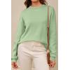 imageArachampampCloz Womens 100 Cotton Crew Neck Fall Casual Relaxed Fit Sweater Tops 2025Sage Green