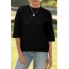 imageArachampampCloz Womens 100 Cotton Fall Casual Relaxed Fit Crochet Tops 2025Black