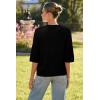 imageArachampampCloz Womens 100 Cotton Fall Casual Relaxed Fit Crochet Tops 2025Black