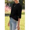 imageArachampampCloz Womens 100 Cotton Fall Casual Relaxed Fit Crochet Tops 2025Black