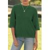imageArachampampCloz Womens 100 Cotton Fall Casual Relaxed Fit Crochet Tops 2025Green