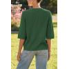 imageArachampampCloz Womens 100 Cotton Fall Casual Relaxed Fit Crochet Tops 2025Green