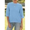 imageArachampampCloz Womens 100 Cotton Fall Casual Relaxed Fit Crochet Tops 2025Light Blue