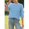imageArachampampCloz Womens 100 Cotton Fall Casual Relaxed Fit Crochet Tops 2025Light Blue