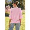 imageArachampampCloz Womens 100 Cotton Fall Casual Relaxed Fit Crochet Tops 2025Light Pink