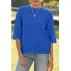 imageArachampampCloz Womens 100 Cotton Fall Casual Relaxed Fit Crochet Tops 2025Royal Blue
