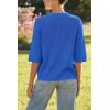 imageArachampampCloz Womens 100 Cotton Fall Casual Relaxed Fit Crochet Tops 2025Royal Blue