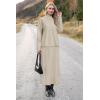imageArachampampCloz Womens 2 Piece Sweaters Sets Turtleneck Long Sleeve Tops Long Maxi Skirt Casual Fall Fashion 2024 OutfitsApricot
