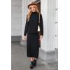 imageArachampampCloz Womens 2 Piece Sweaters Sets Turtleneck Long Sleeve Tops Long Maxi Skirt Casual Fall Fashion 2024 OutfitsBlack