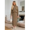 imageArachampampCloz Womens 2 Piece Sweaters Sets Turtleneck Long Sleeve Tops Long Maxi Skirt Casual Fall Fashion 2024 OutfitsCamel