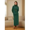 imageArachampampCloz Womens 2 Piece Sweaters Sets Turtleneck Long Sleeve Tops Long Maxi Skirt Casual Fall Fashion 2024 OutfitsDark Green