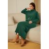 imageArachampampCloz Womens 2 Piece Sweaters Sets Turtleneck Long Sleeve Tops Long Maxi Skirt Casual Fall Fashion 2024 OutfitsDark Green