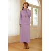 imageArachampampCloz Womens 2 Piece Sweaters Sets Turtleneck Long Sleeve Tops Long Maxi Skirt Casual Fall Fashion 2024 OutfitsPurple Lilac