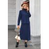 imageArachampampCloz Womens 2 Piece Sweaters Sets Turtleneck Long Sleeve Tops Long Maxi Skirt Casual Fall Fashion 2024 OutfitsRoyal Blue