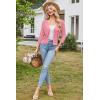 imageArachampampCloz Womens 2024 Lightweight Summer Cardigan 34 Sleeve Crochet Patterns Knit Shrug Sweater TopsPink