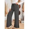 imageArachampampCloz Womens 2025 Spring Sweater Pants Wide Leg Elastic High Waist Cute Casual Flowy Lounge Winter Knit Trousers PocketsDark Grey