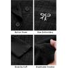 imageArachampampCloz Womens 2025 Summer Lightweight Cardigan Long Sleeve Cable Knit Hollow Out Bow Embroidery TopsBlack