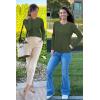 imageArachampampCloz Womens Cable Knit Fall Soft Lightweight Sweater Cardigans 2025Army Green
