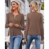 imageArachampampCloz Womens Cable Knit Fall Soft Lightweight Sweater Cardigans 2025Coffee
