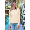 imageArachampampCloz Womens Cable Knit Fall Soft Lightweight Sweater Cardigans 2025Ivory Apricot