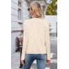 imageArachampampCloz Womens Cable Knit Fall Soft Lightweight Sweater Cardigans 2025Ivory Apricot