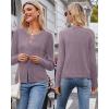 imageArachampampCloz Womens Cable Knit Fall Soft Lightweight Sweater Cardigans 2025Purple