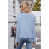 imageArachampampCloz Womens Cable Knit Fall Soft Lightweight Sweater Cardigans 2025Sky Blue