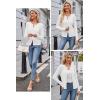 imageArachampampCloz Womens Cable Knit Fall Soft Lightweight Sweater Cardigans 2025White