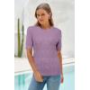 imageArachampampCloz Womens Cotton Blend Breathable Crochet Summer Tops 2025Lilac Purple