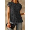 imageArachampampCloz Womens Cozy Cotton Fringe Cable Knit Western Outfits Fall Sweater Vests 2025Black Heather