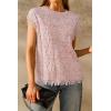imageArachampampCloz Womens Cozy Cotton Fringe Cable Knit Western Outfits Fall Sweater Vests 2025Pink Orange Heather