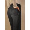 imageArachampampCloz Womens Denim Adjustable Waist Buttons High Waisted Wide Leg Jeans 2025Black