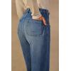 imageArachampampCloz Womens Denim Adjustable Waist Buttons High Waisted Wide Leg Jeans 2025Blue