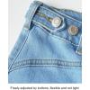 imageArachampampCloz Womens Denim Adjustable Waist Buttons High Waisted Wide Leg Jeans 2025Light Blue