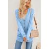 imageArachampampCloz Womens Lightweight Cardigan Sweater Fashion Long Sleeve Summer Casual Outfits with Pocket Cozy CloudsBlue