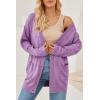 imageArachampampCloz Womens Lightweight Cardigan Sweater Fashion Long Sleeve Summer Casual Outfits with Pocket Cozy CloudsGrey Purple
