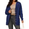 imageArachampampCloz Womens Lightweight Cardigan Sweater Fashion Long Sleeve Summer Casual Outfits with Pocket Cozy CloudsNavy Blue