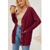 imageArachampampCloz Womens Lightweight Cardigan Sweater Fashion Long Sleeve Summer Casual Outfits with Pocket Cozy CloudsWine