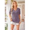 imageArachampampCloz Womens Lightweight Fall Sweater Tops Casual Short Sleeve Blouses ShirtsAzgrey Purple