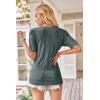 imageArachampampCloz Womens Lightweight Fall Sweater Tops Casual Short Sleeve Blouses ShirtsGrey Green