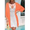 imageArachampampCloz Womens Lightweight Summer Beach Kimonos CardiganOrange