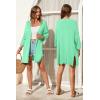 imageArachampampCloz Womens Lightweight Summer Beach Kimonos CardiganPea Green