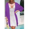 imageArachampampCloz Womens Lightweight Summer Beach Kimonos CardiganPurple