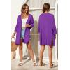 imageArachampampCloz Womens Lightweight Summer Beach Kimonos CardiganPurple
