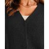 imageArachampampCloz Womens Mohair Wool Blend Fall Chunky Business Cardigan Sweaters 2025Black