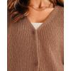 imageArachampampCloz Womens Mohair Wool Blend Fall Chunky Business Cardigan Sweaters 2025Brown