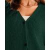 imageArachampampCloz Womens Mohair Wool Blend Fall Chunky Business Cardigan Sweaters 2025Dark Green